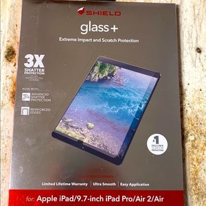 Invisible shield glass + iPad protector
